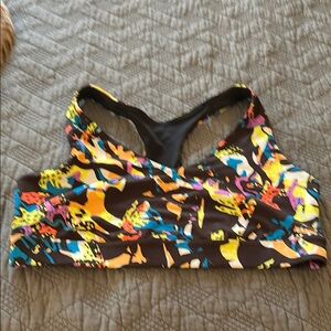 Like New TEK Gear Colorful Abstract Women's Sports Bra Sz. XL